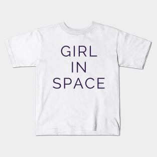 Girl In Space Classic Purple Kids T-Shirt